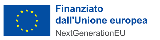 Bandiera dell'Unione Europea con scritto "Finanziato dall'Unione europea - NextGenerationEU"